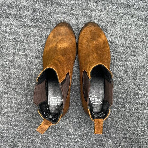 Thursday Duchess Chelsea Boots Women's Size 7.5 Brown Suede Leather Pull On Boot - Picture 8 of 15